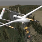 drone strike military war 3d android application logo